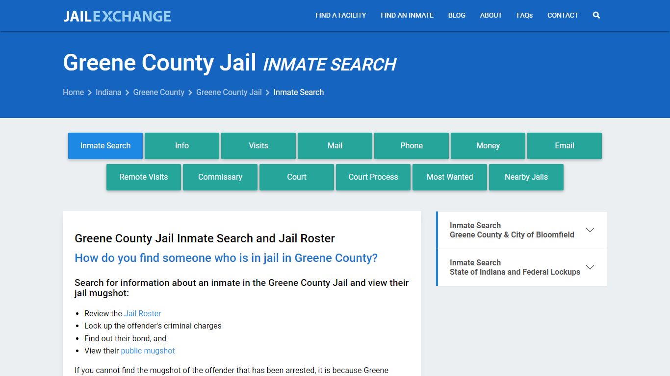 Inmate Search: Roster & Mugshots - Greene County Jail, IN - Jail Exchange
